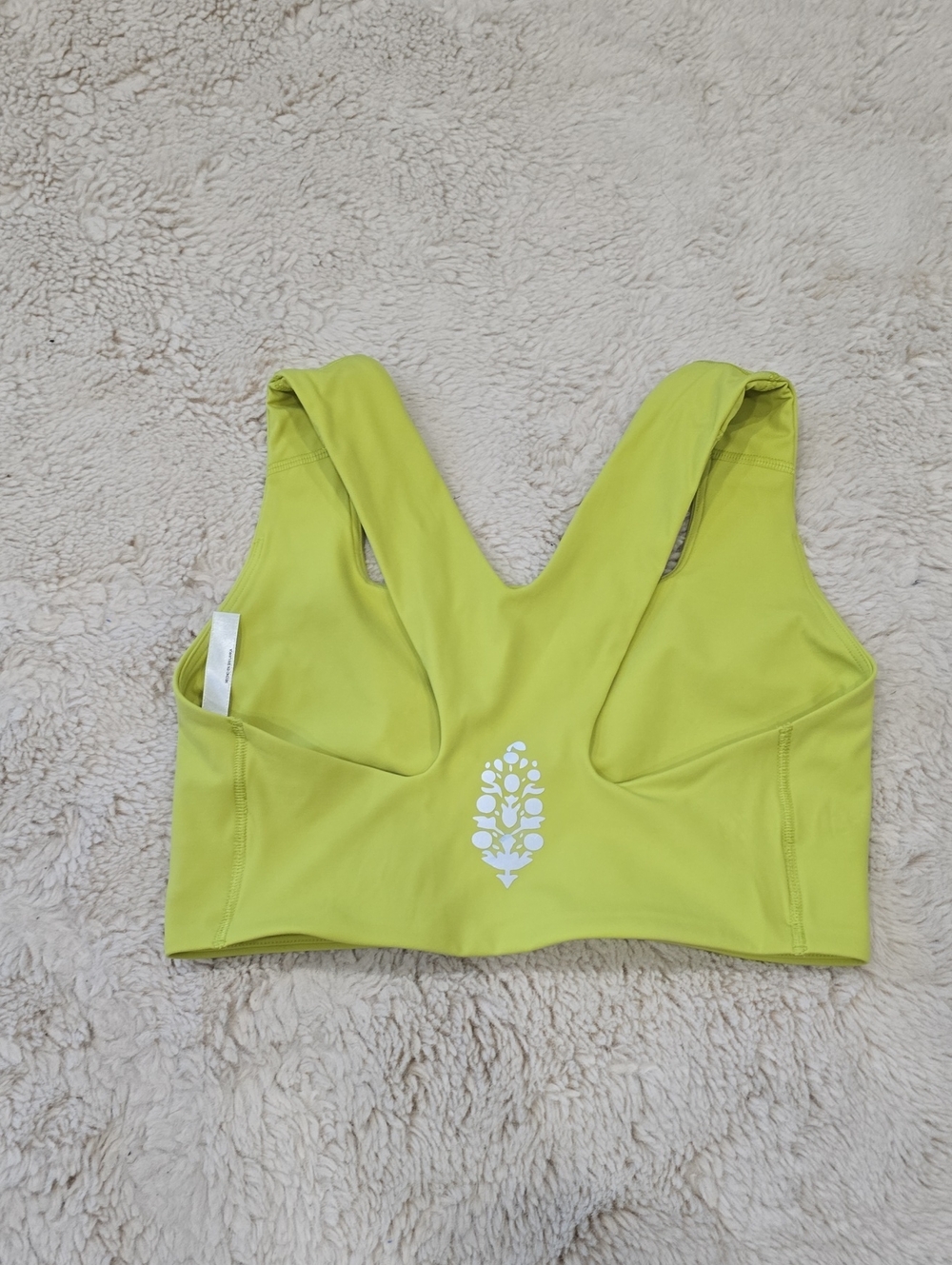 Free People Lime Green V-Back Swim Top